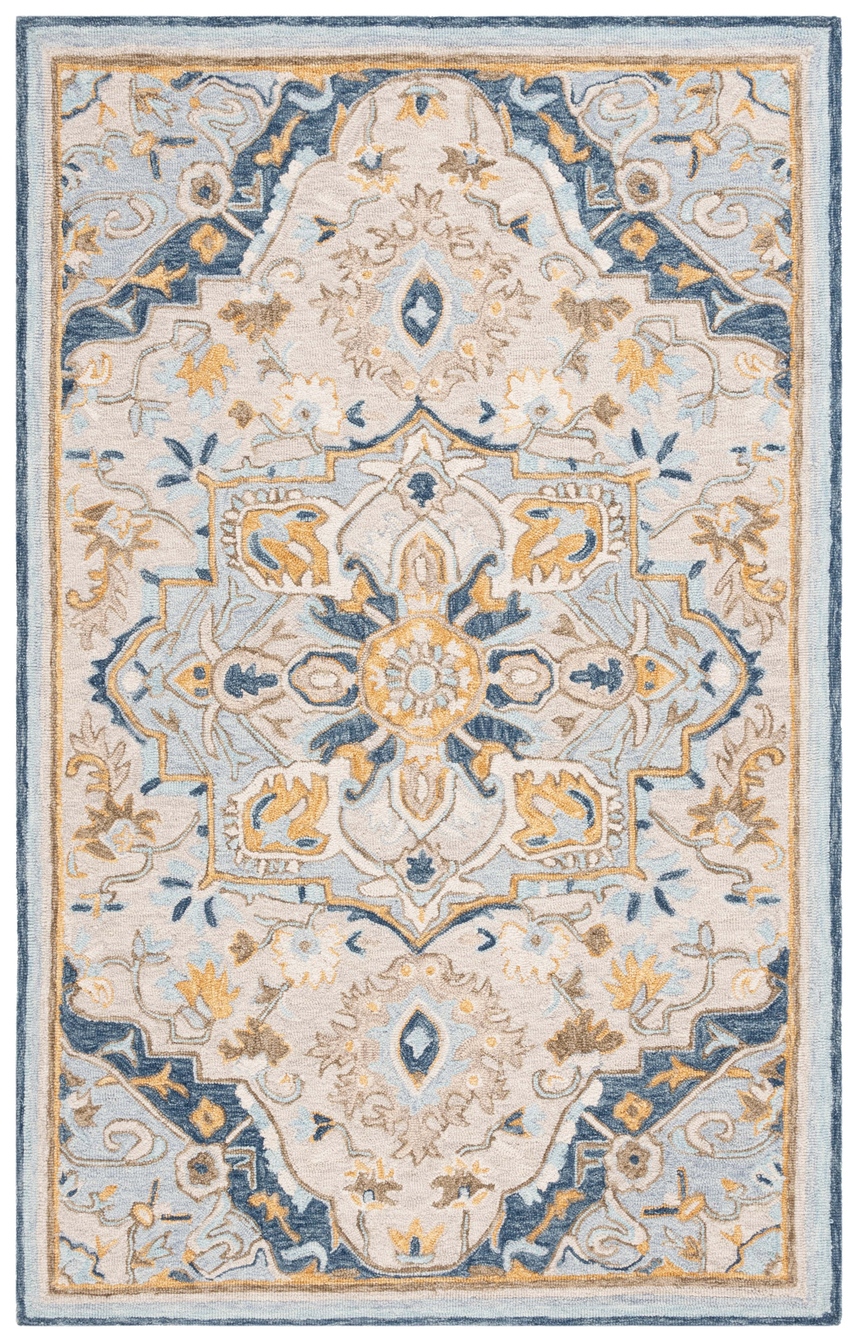 SAFAVIEH Metro Jerri Medallion Area Rug, Beige/Grey, 5' x 8'