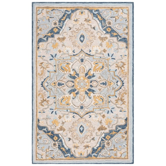 SAFAVIEH Metro Jerri Medallion Area Rug, Beige/Grey, 6' x 9'