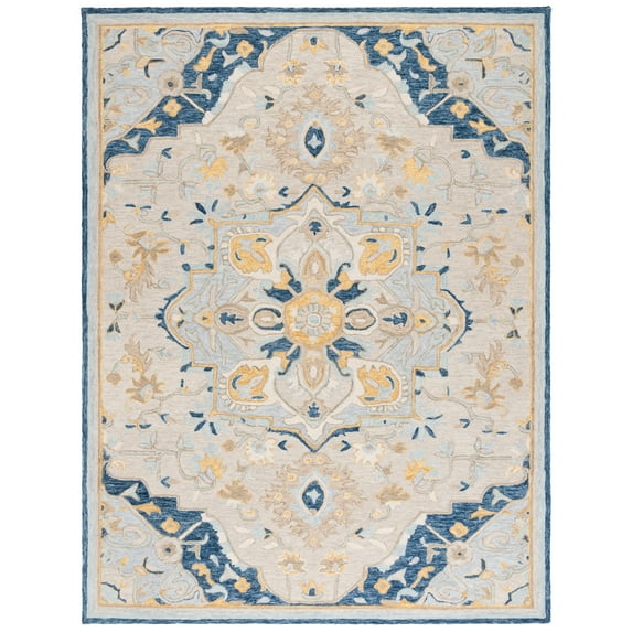 SAFAVIEH Metro Jerri Medallion Area Rug, Beige/Grey, 8' x 10'