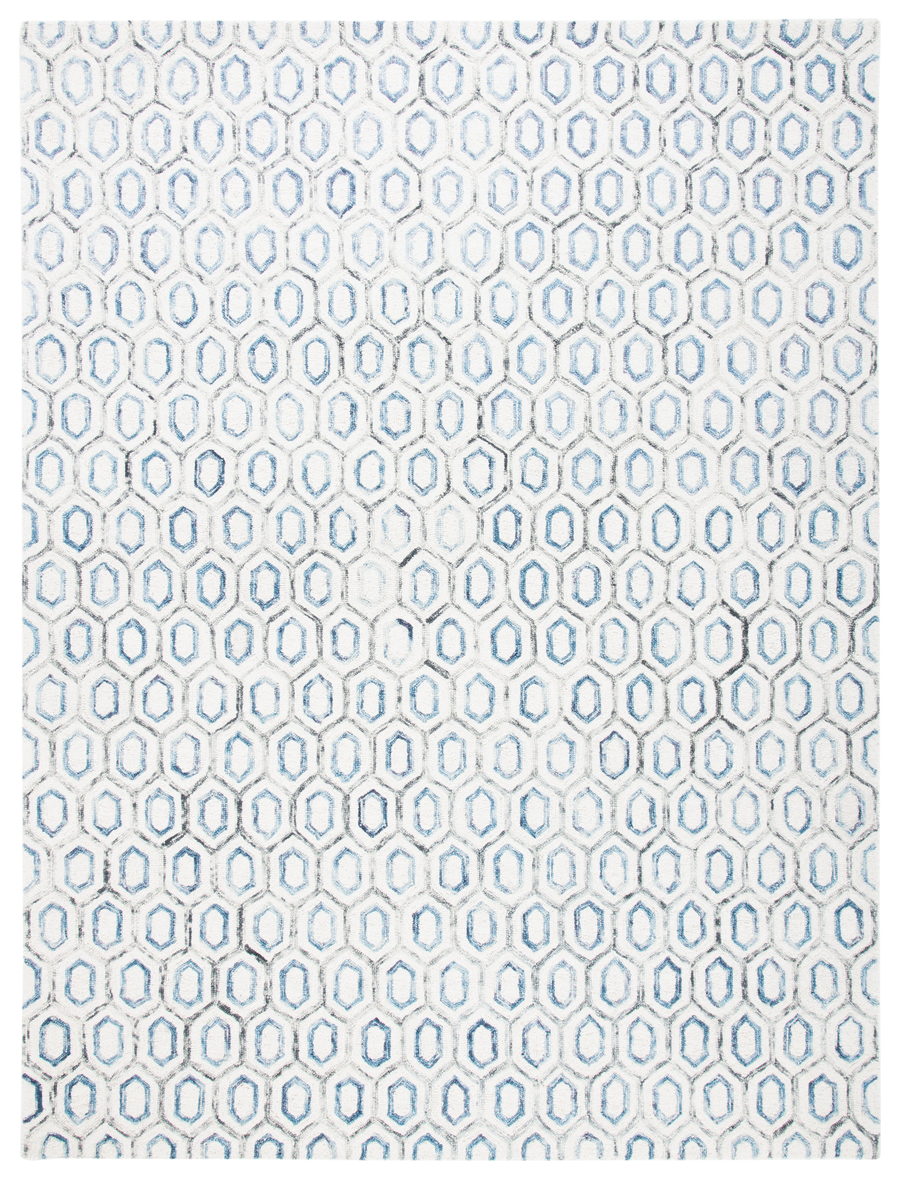 SAFAVIEH Metro Jessamine Geometric Area Rug, Ivory/Blue, 8' x 10'
