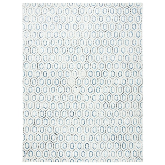 SAFAVIEH Metro Jessamine Geometric Area Rug, Ivory/Blue, 8' x 10'