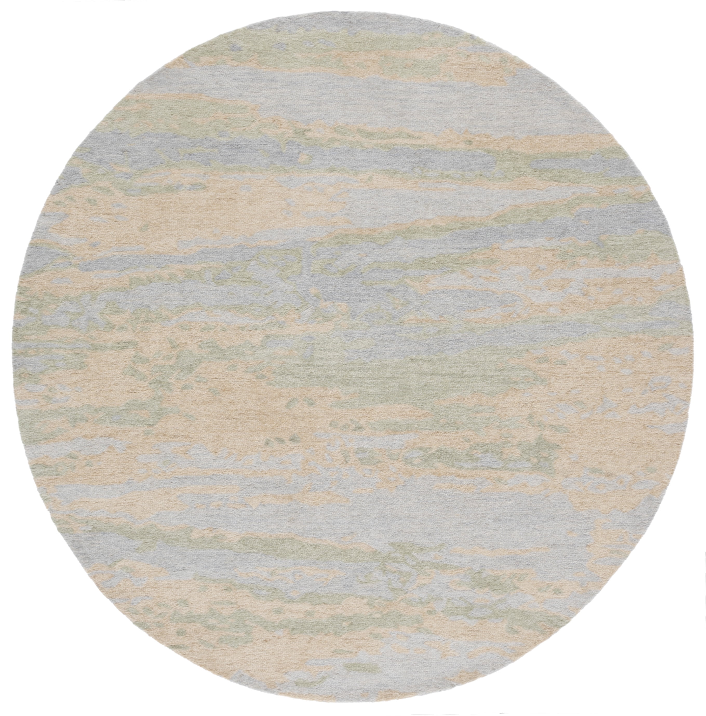 SAFAVIEH Metro Jessy Camouflage Area Rug, Blue/Ivory, 6' x 6' Round