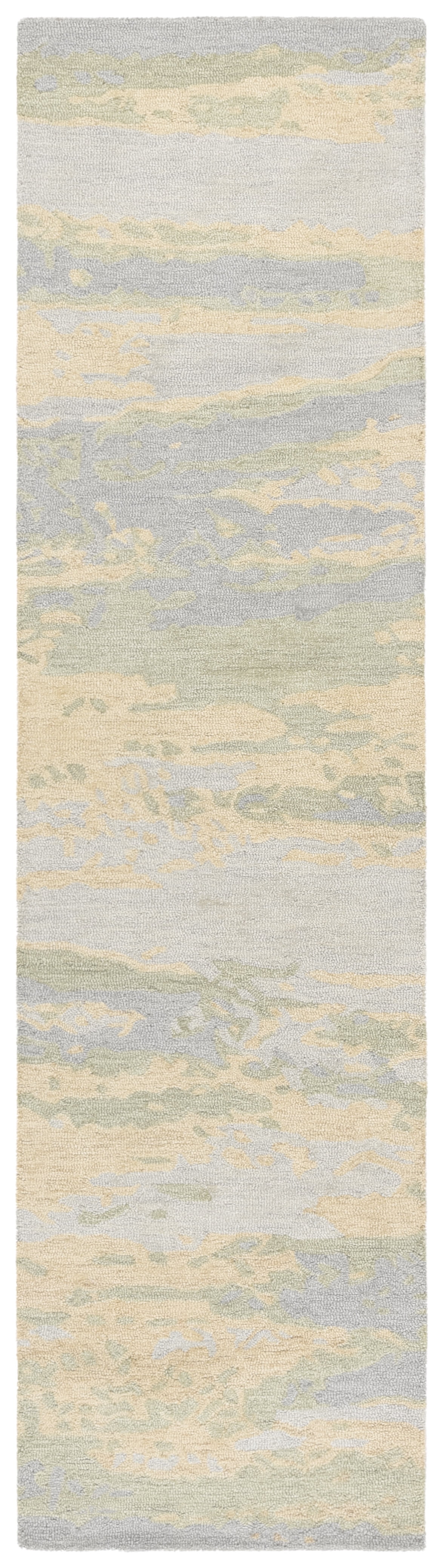 SAFAVIEH Metro Jessy Camouflage Runner Rug, Blue/Ivory, 2'3" x 9'
