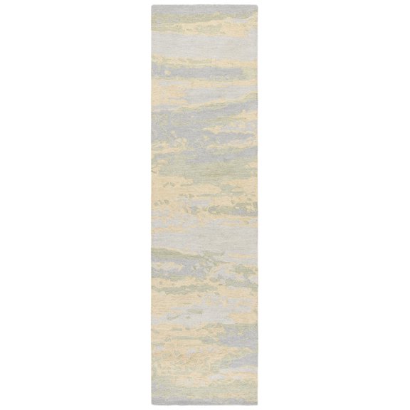 SAFAVIEH Metro Jessy Camouflage Runner Rug, Blue/Ivory, 2'3" x 9'