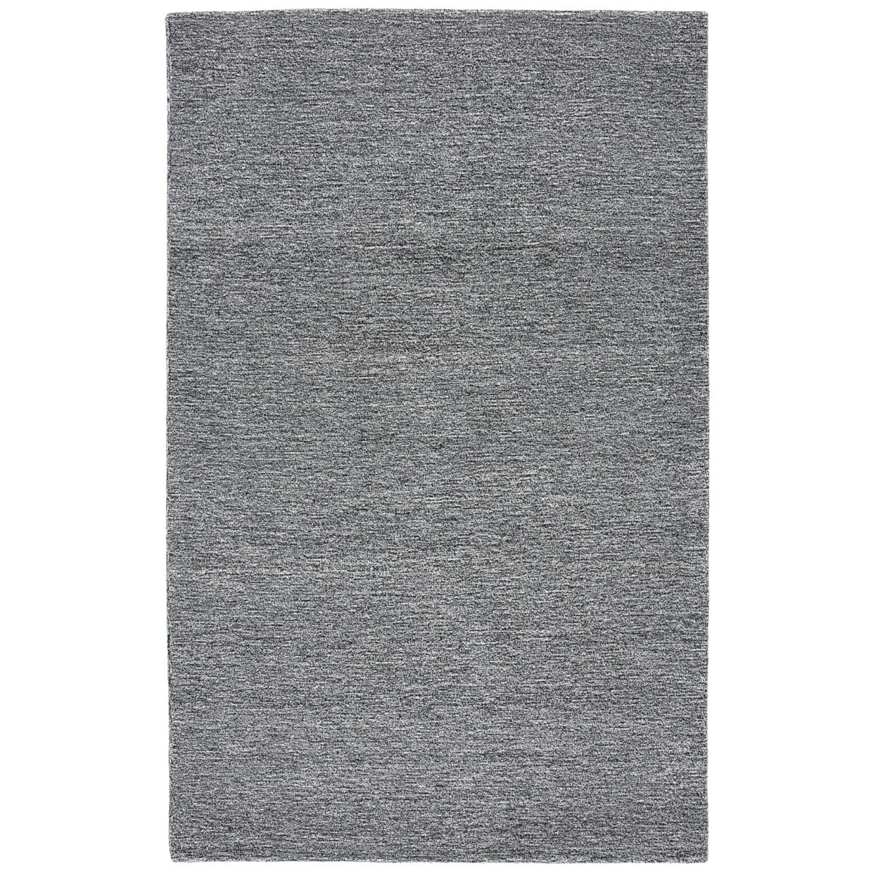 Handmade Black and Ivory Wool Tufted 4' x 6' Rug