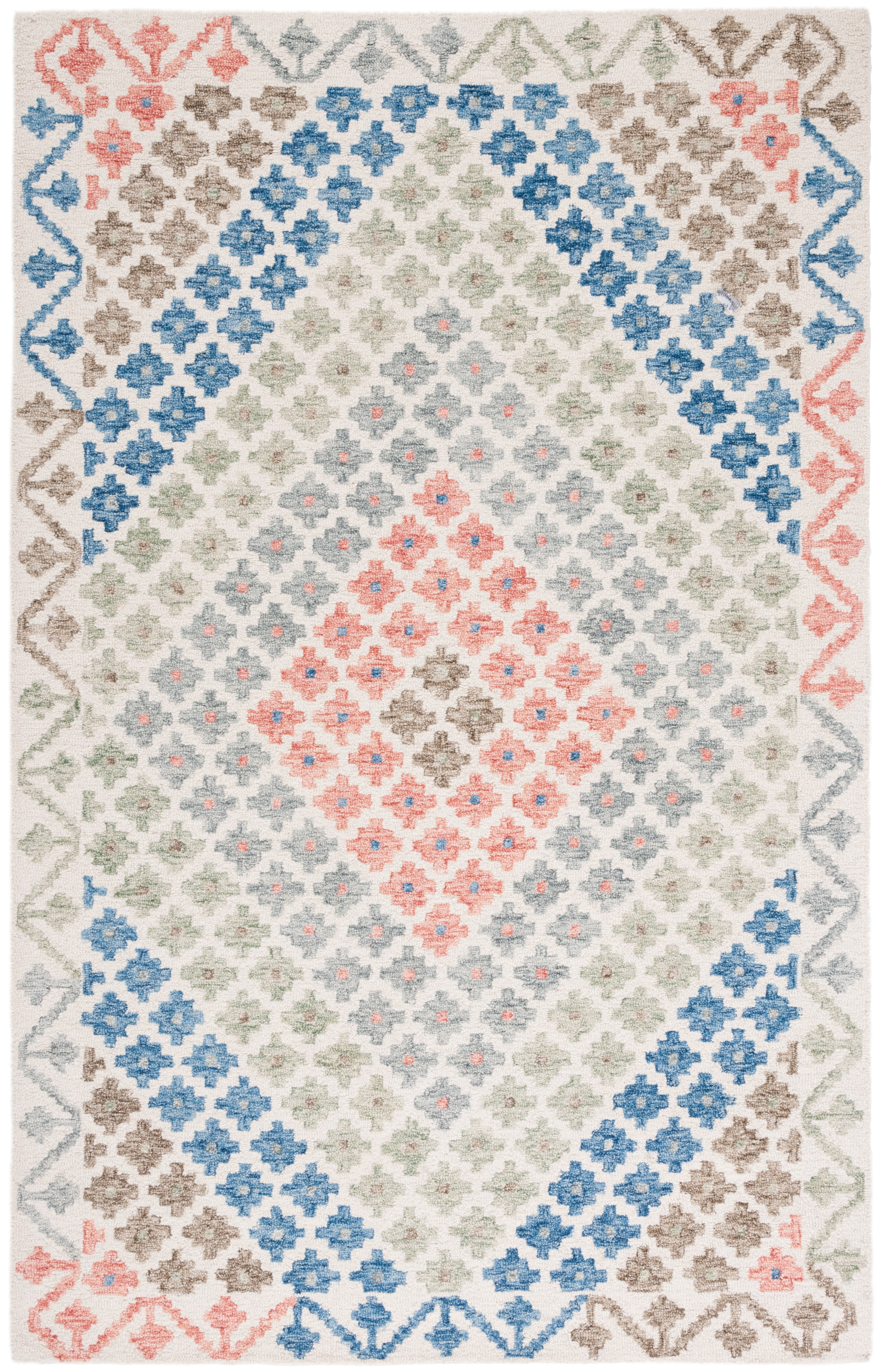SAFAVIEH Metro Joselyn Floral Area Rug, Ivory/Blue, 3' x 5'