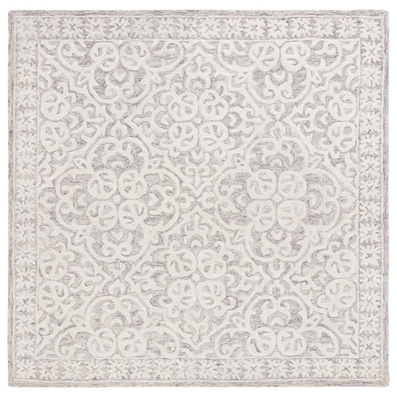 SAFAVIEH Metro Joshua Medallion Area Rug, Grey/Ivory, 6' x 6' Square