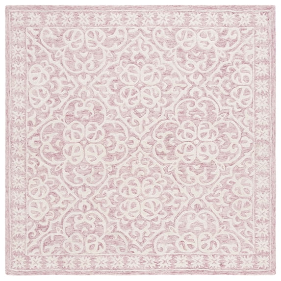 SAFAVIEH Metro Joshua Medallion Area Rug, Pink/Ivory, 6' x 6' Square