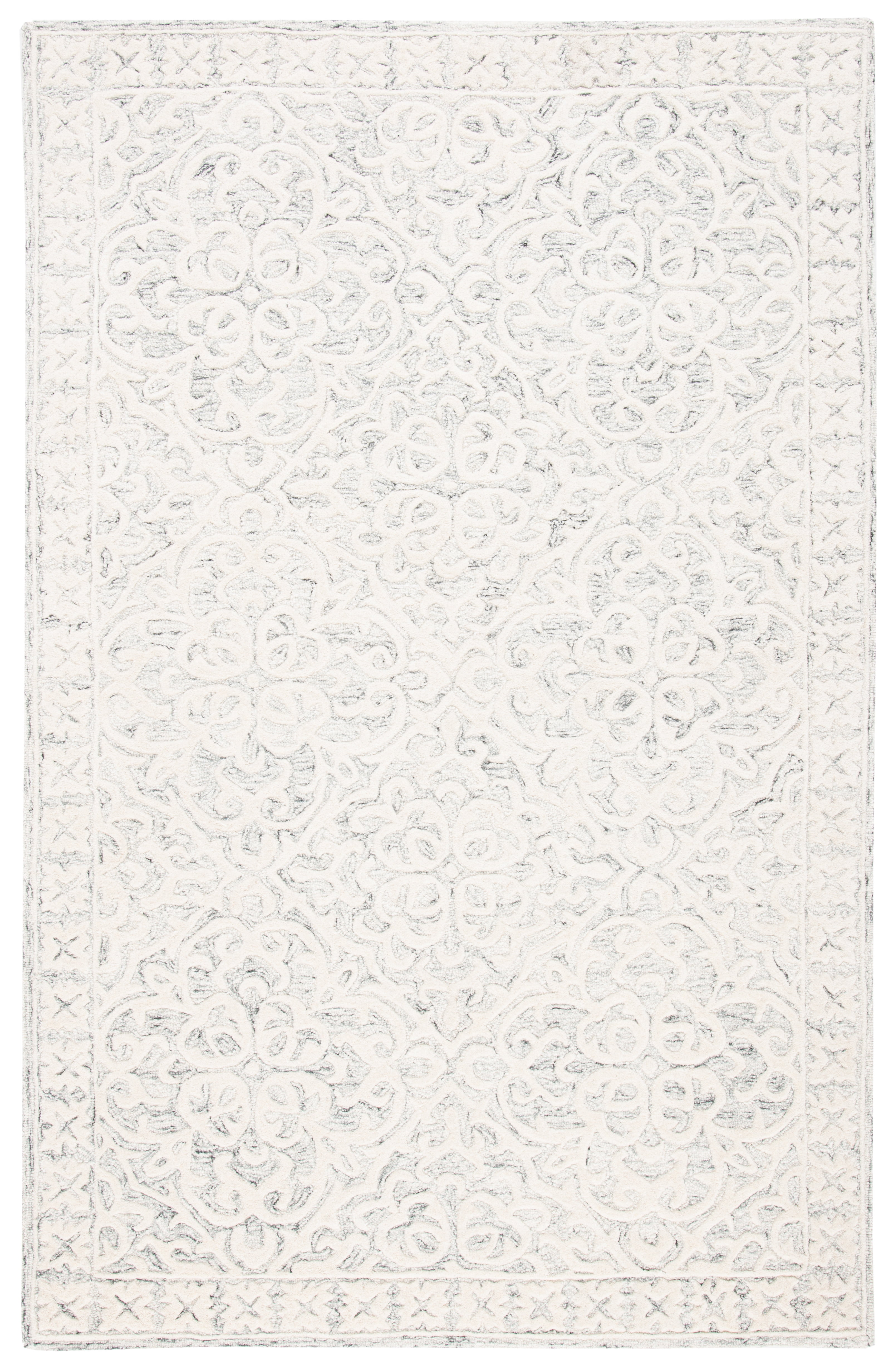 SAFAVIEH Metro Joshua Medallion Area Rug, Silver/Ivory, 3' x 5'