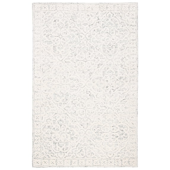 SAFAVIEH Metro Joshua Medallion Area Rug, Silver/Ivory, 3' x 5'