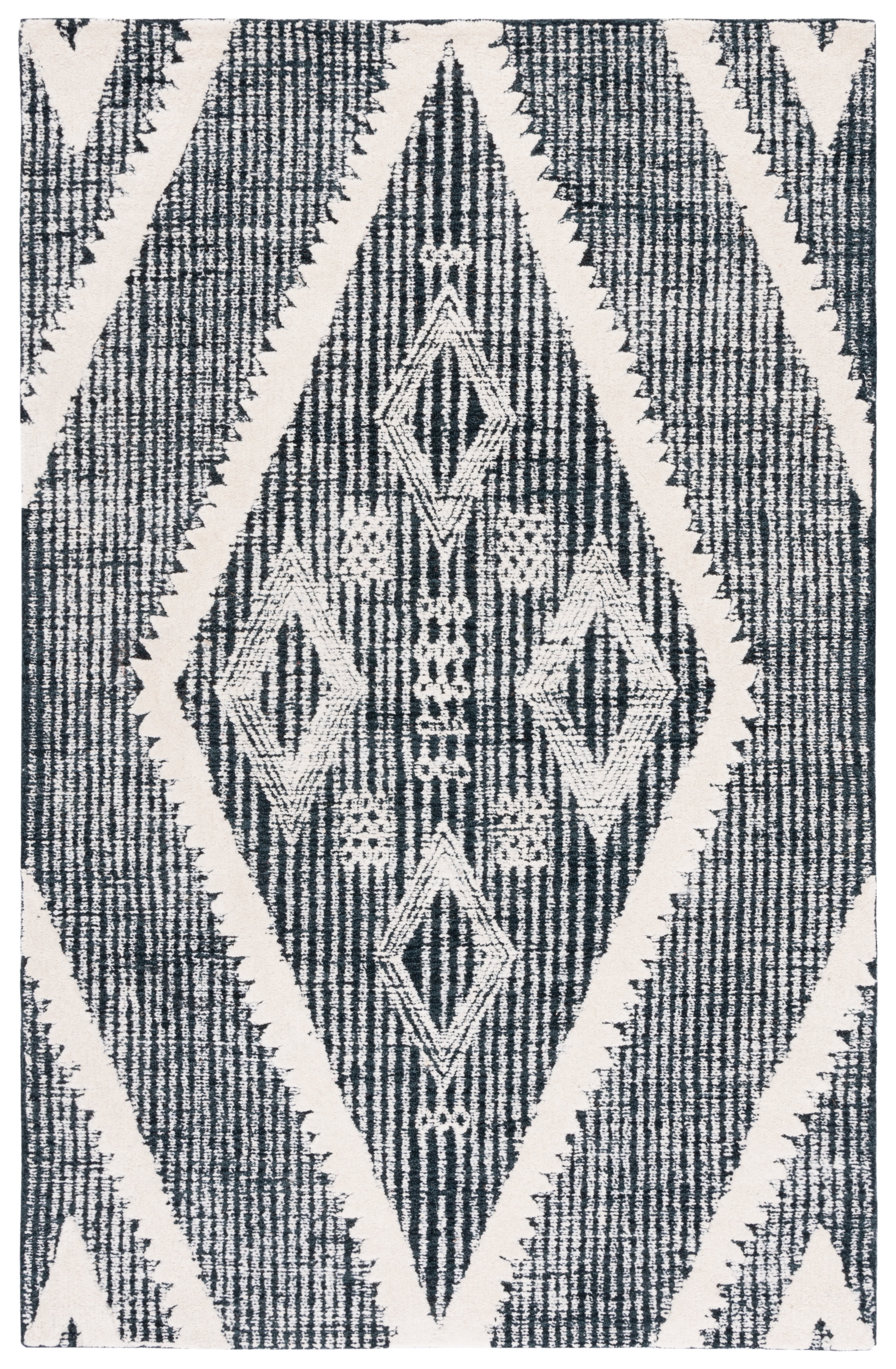 Ivory Elegance 59'' Hand-Tufted Wool Rectangular Rug