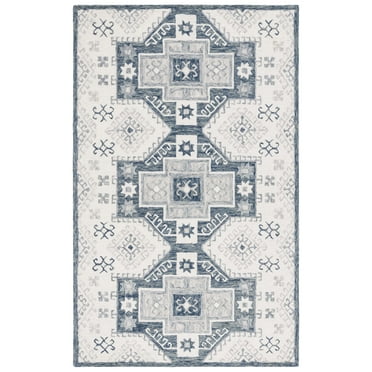 SAFAVIEH Metro Kenelm Geometric Area Rug, Ivory/Dark Grey, 8' x 10'