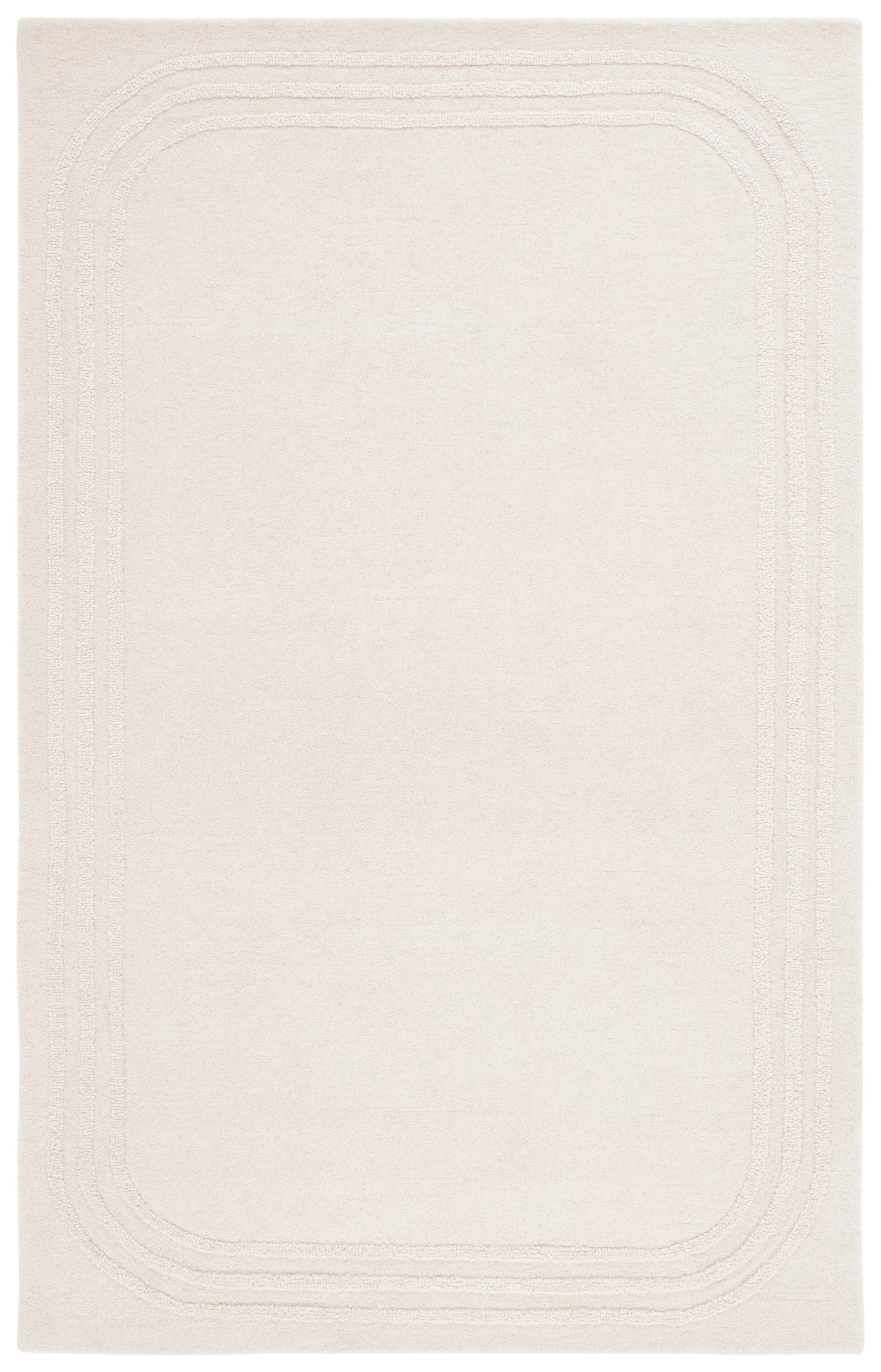 SAFAVIEH Metro Lactrice Solid Area Rug, Ivory, 4' x 6'