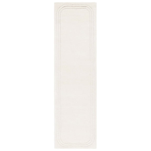 SAFAVIEH Metro Lactrice Solid Runner Rug, Ivory, 2'3" x 8'