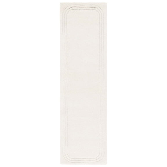 SAFAVIEH Metro Lactrice Solid Runner Rug, Ivory, 2'3" x 8'