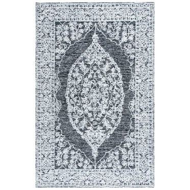 SAFAVIEH Metro Landon Medallion Area Rug, Ivory/Black, 8' x 10'