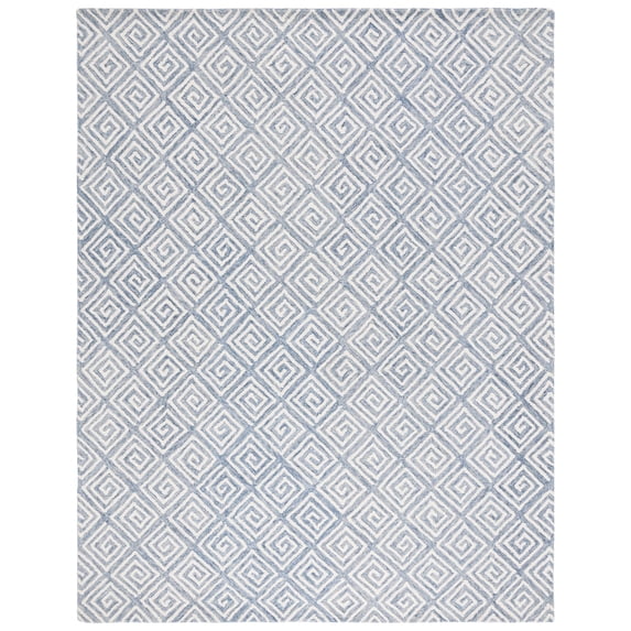SAFAVIEH Metro Lauressa Geometric Area Rug, Light Blue/Ivory, 8' x 10'