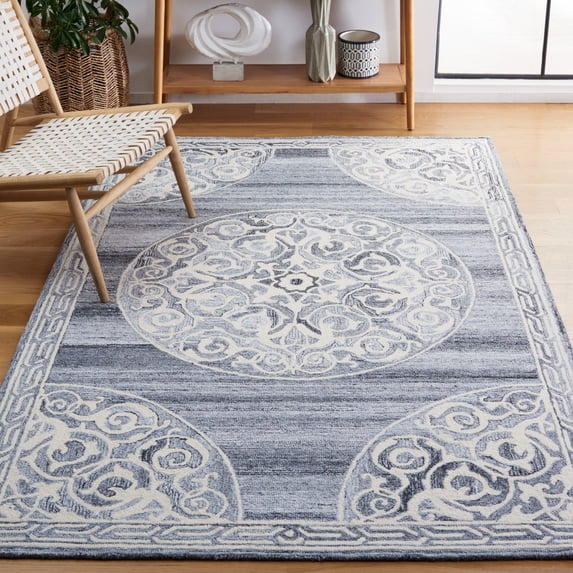 Safavieh Metro Lavern Medallion Area Rug, Gray/Ivory, 5' x 8'