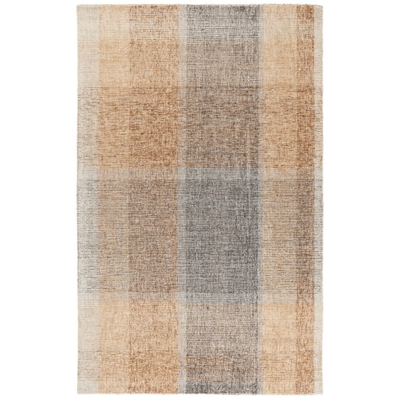 SAFAVIEH Metro Lennard Distressed Area Rug, Light Brown/Blue, 6' x 9'