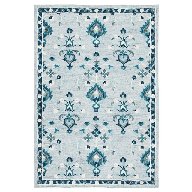 SAFAVIEH Metro Leon Medallion Area Rug, Blue/Ivory, 8' x 10'