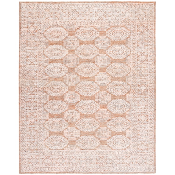 SAFAVIEH Metro Leontyne Geometric Area Rug, Natural/Rust, 3' x 5'