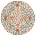 thumbnail image 1 of SAFAVIEH Metro Liadain Floral Area Rug, Gray/Rust, 6' x 6' Round, 1 of 10