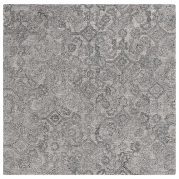 SAFAVIEH Metro Lindsay Medallion Area Rug, Grey, 6' x 6' Square