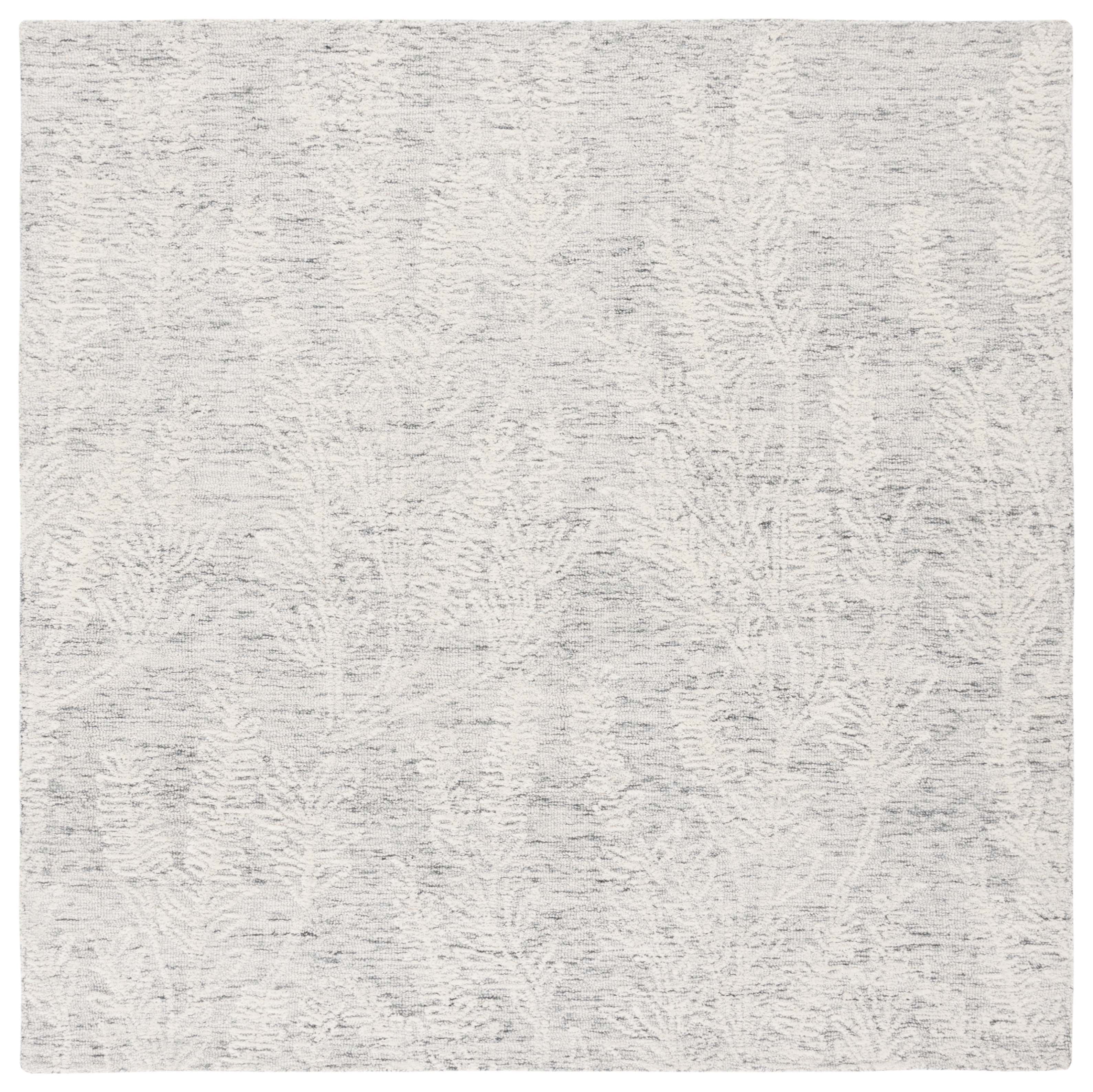 SAFAVIEH Metro Lolicia Distressed Area Rug, Grey/Ivory, 6' x 6' Square