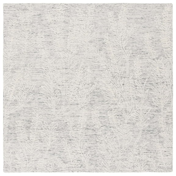 SAFAVIEH Metro Lolicia Distressed Area Rug, Grey/Ivory, 6' x 6' Square