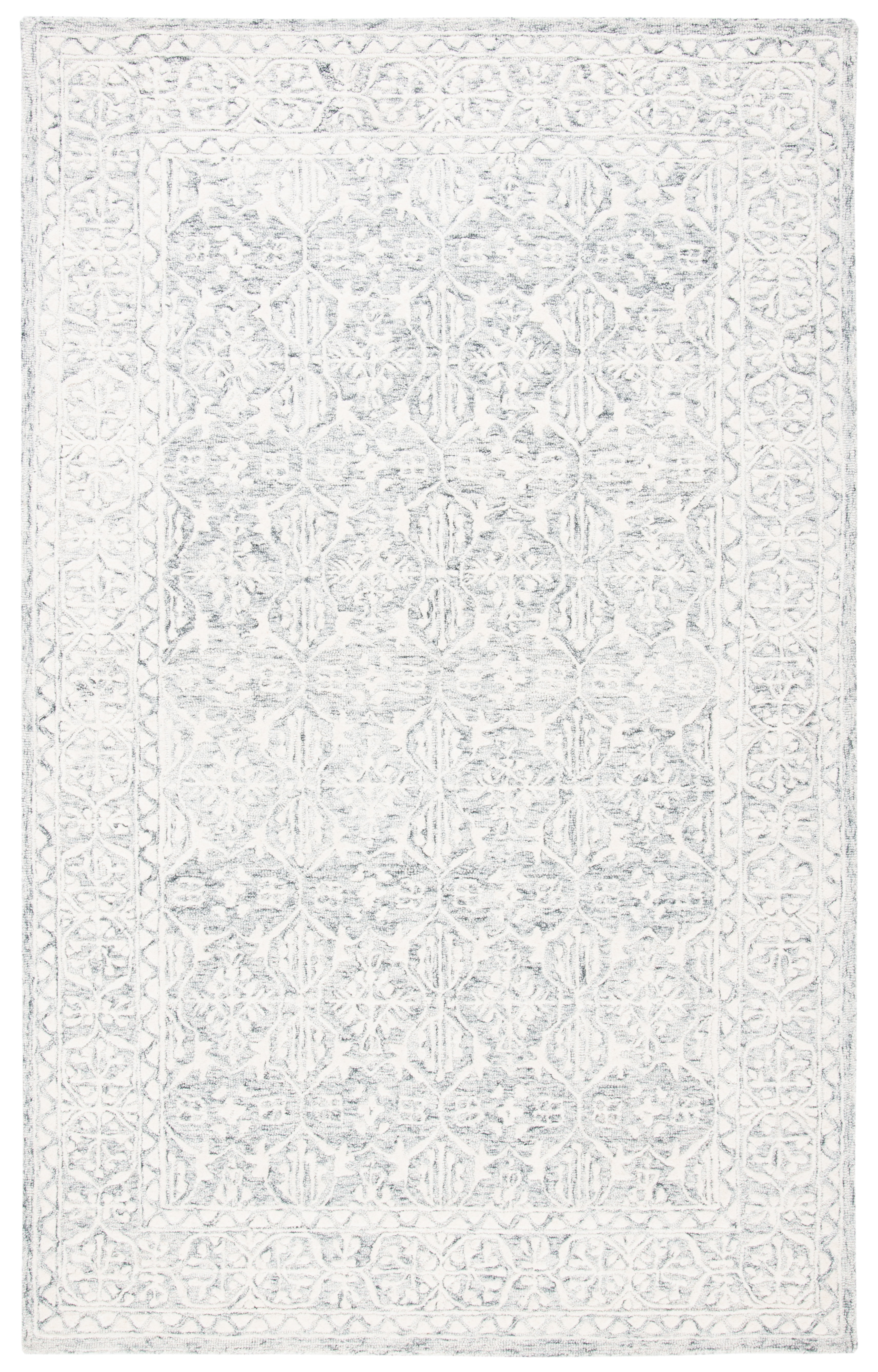 SAFAVIEH Metro Lorenzo Medallion Area Rug, Grey/Ivory, 5' x 8'