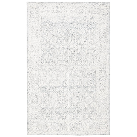 SAFAVIEH Metro Lorenzo Medallion Area Rug, Grey/Ivory, 5' x 8'