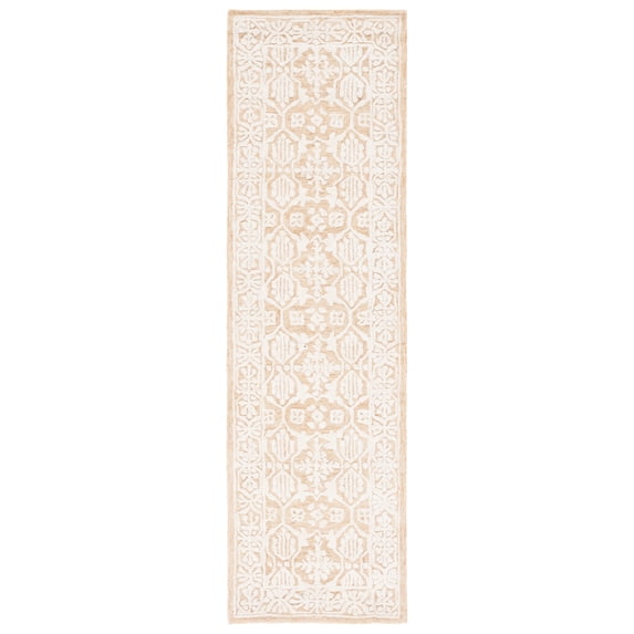 SAFAVIEH Metro Lorenzo Medallion Runner Rug, Gold/Ivory, 2'3" x 8'