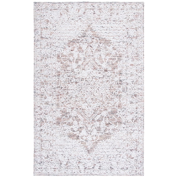 SAFAVIEH Metro Lorraine Medallion Area Rug, Ivory/Rust, 3' x 5'