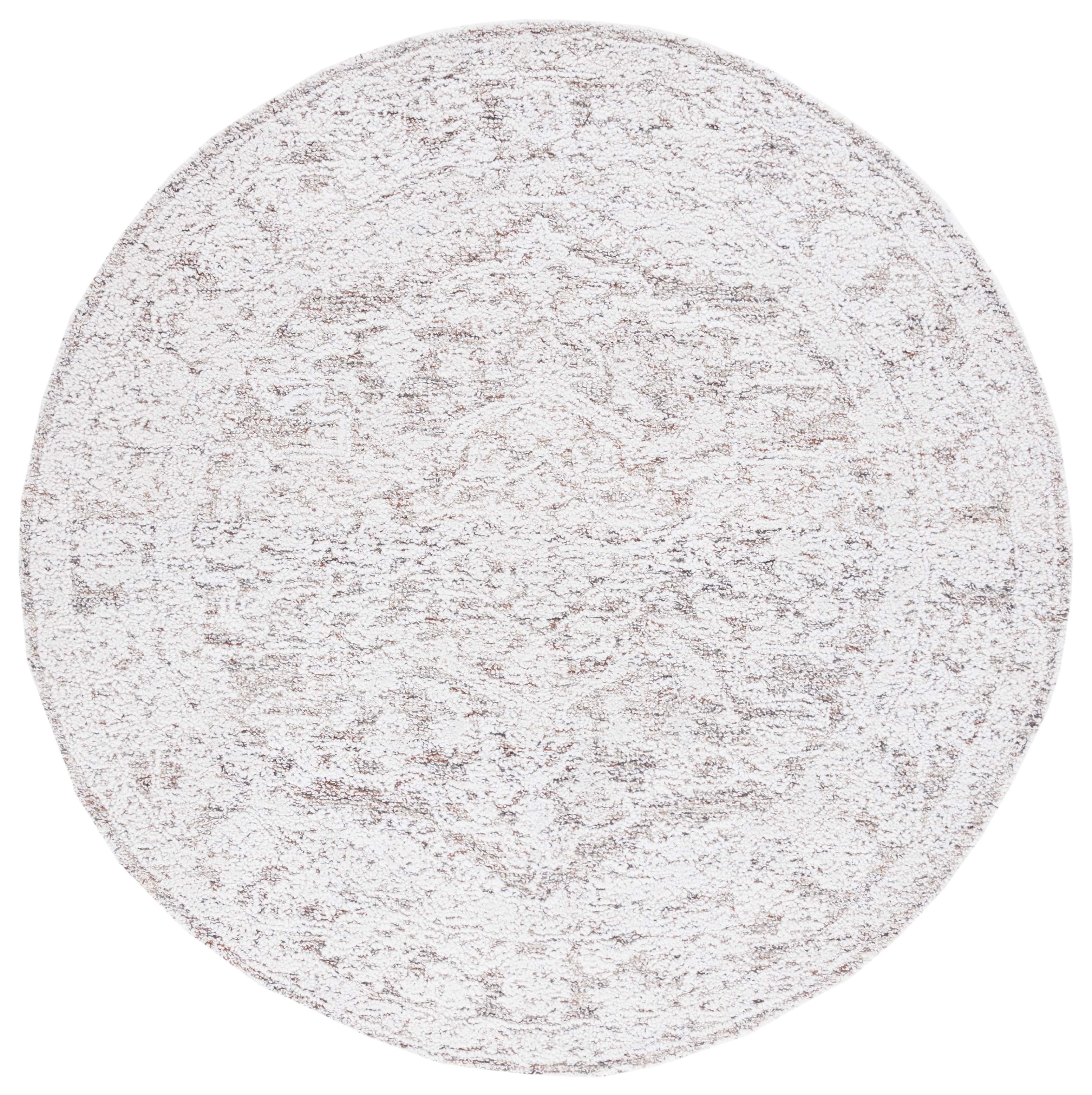 SAFAVIEH Metro Lorraine Medallion Area Rug, Ivory/Rust, 6' x 6' Round