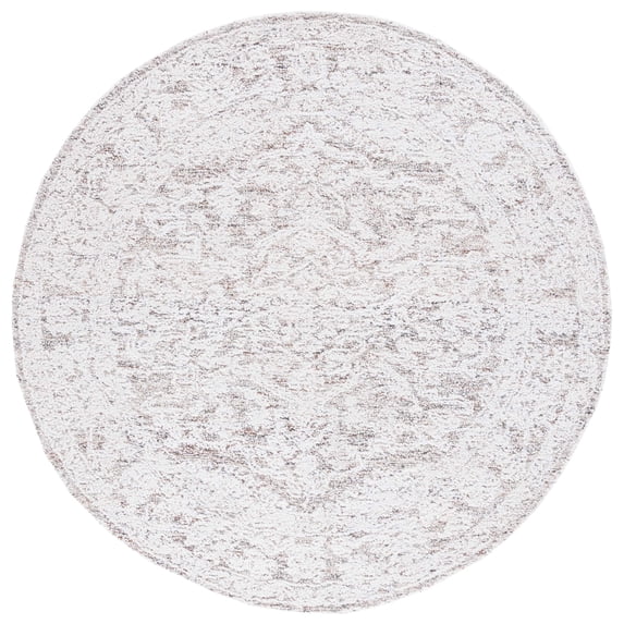 SAFAVIEH Metro Lorraine Medallion Area Rug, Ivory/Rust, 6' x 6' Round