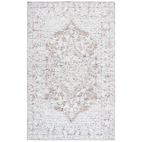 SAFAVIEH Metro Lorraine Medallion Area Rug, Ivory/Rust, 8' x 10'