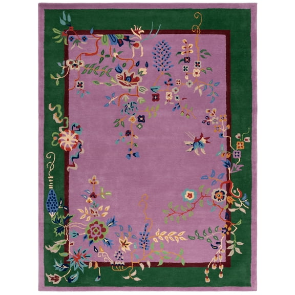 SAFAVIEH Metro Louise Floral Area Rug, Purple/Green, 9' x 12'