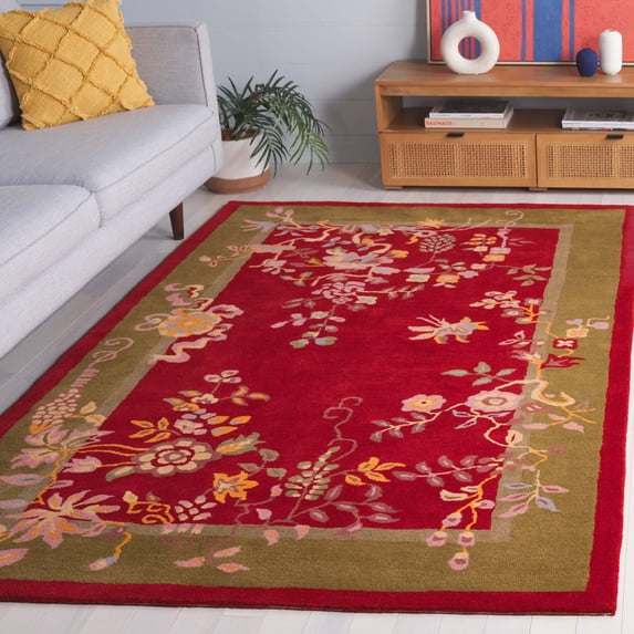 Safavieh Metro Louise Floral Area Rug, Red/Green, 3' x 5'