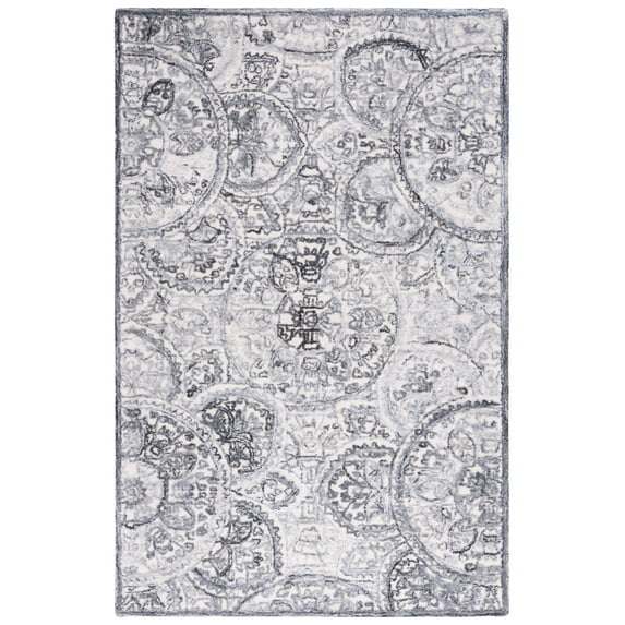 SAFAVIEH Metro Luvina Medallion Area Rug, Ivory/Grey, 5' x 8'
