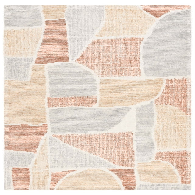 SAFAVIEH Metro Lynett Geometric Area Rug, Taupe/Grey, 6' x 6' Square