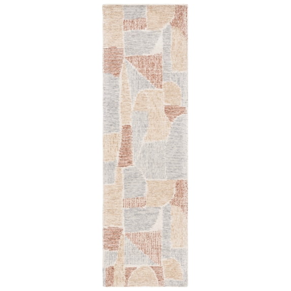 SAFAVIEH Metro Lynett Geometric Runner Rug, Taupe/Grey, 2'3" x 8'