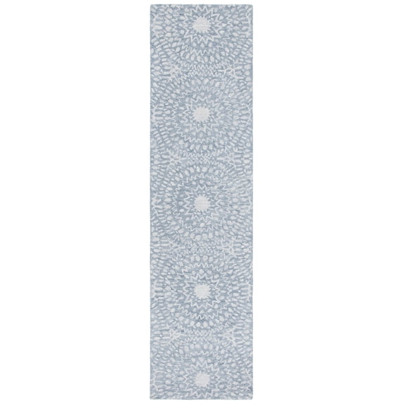 SAFAVIEH Metro Lynette Geometric Runner Rug, Ivory/Dark Grey, 2'3" x 9'