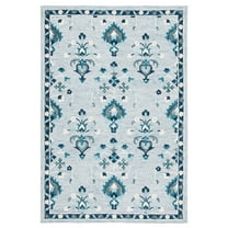 SAFAVIEH Metro Leon Medallion Area Rug, Blue/Ivory, 5' x 8'