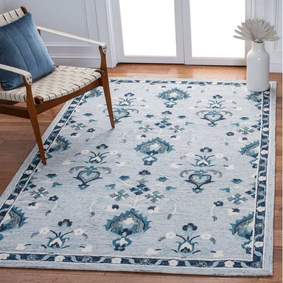 Safavieh Metro Leon Medallion Area Rug, Blue/Ivory, 5' x 8'