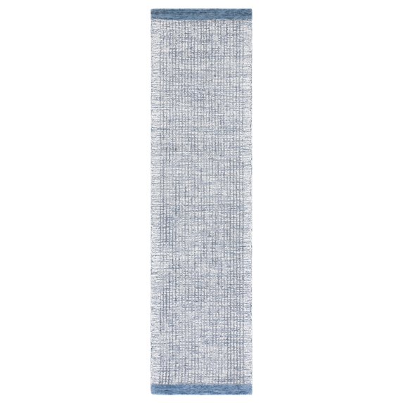 SAFAVIEH Metro Matilda Striped Runner Rug, Ivory/Blue, 2'3" x 9'