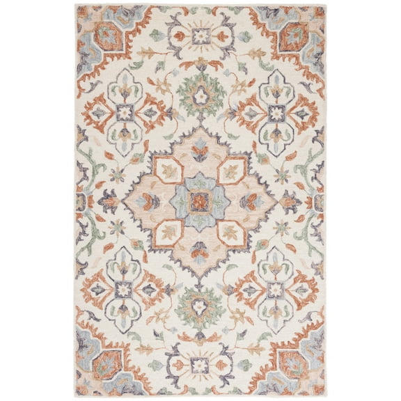 SAFAVIEH Metro MET354Y Handmade Ivory / Green Rug