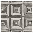 thumbnail image 1 of SAFAVIEH Metro Chodak Abstract Area Rug, Black/Beige, 3' x 3' Square, 1 of 12