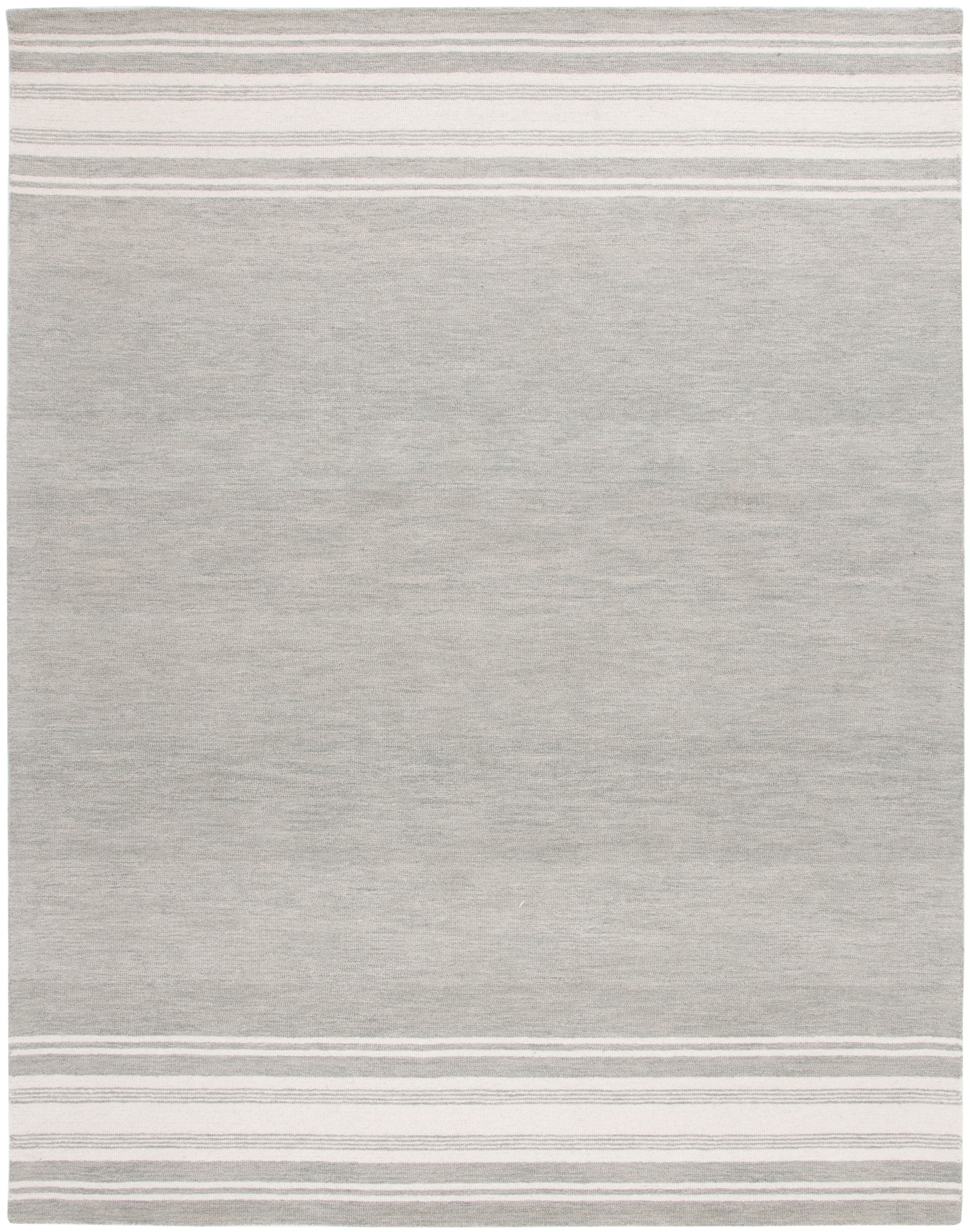 Ivory and Sage Hand-Tufted Wool Area Rug, 8' x 10'