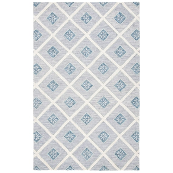 SAFAVIEH Metro MET705L Handmade Blue / Ivory Rug