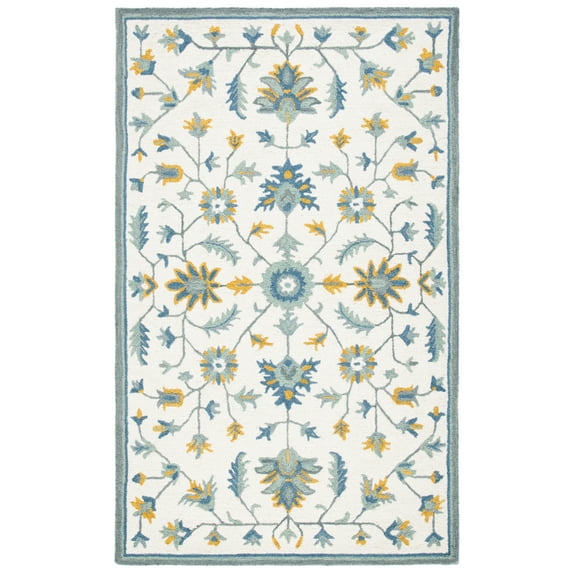 SAFAVIEH Metro MET707L Handmade Ivory / Blue Rug